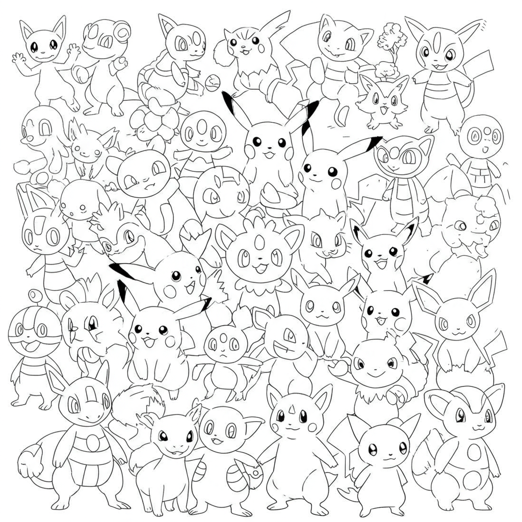 plusle pokemon coloring page