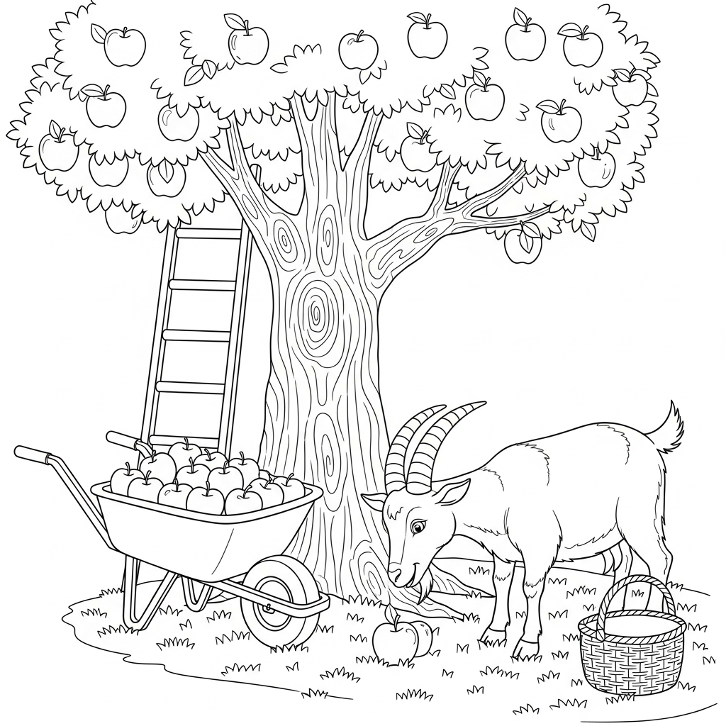 Apple Picking Coloring Pages Color By Sight Word: Apple Picking!