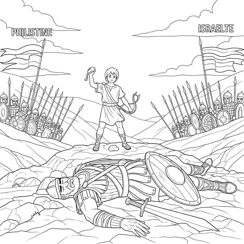 Goliath Color How Big Was Goliath Coloring Page Bible Pathway Adventures