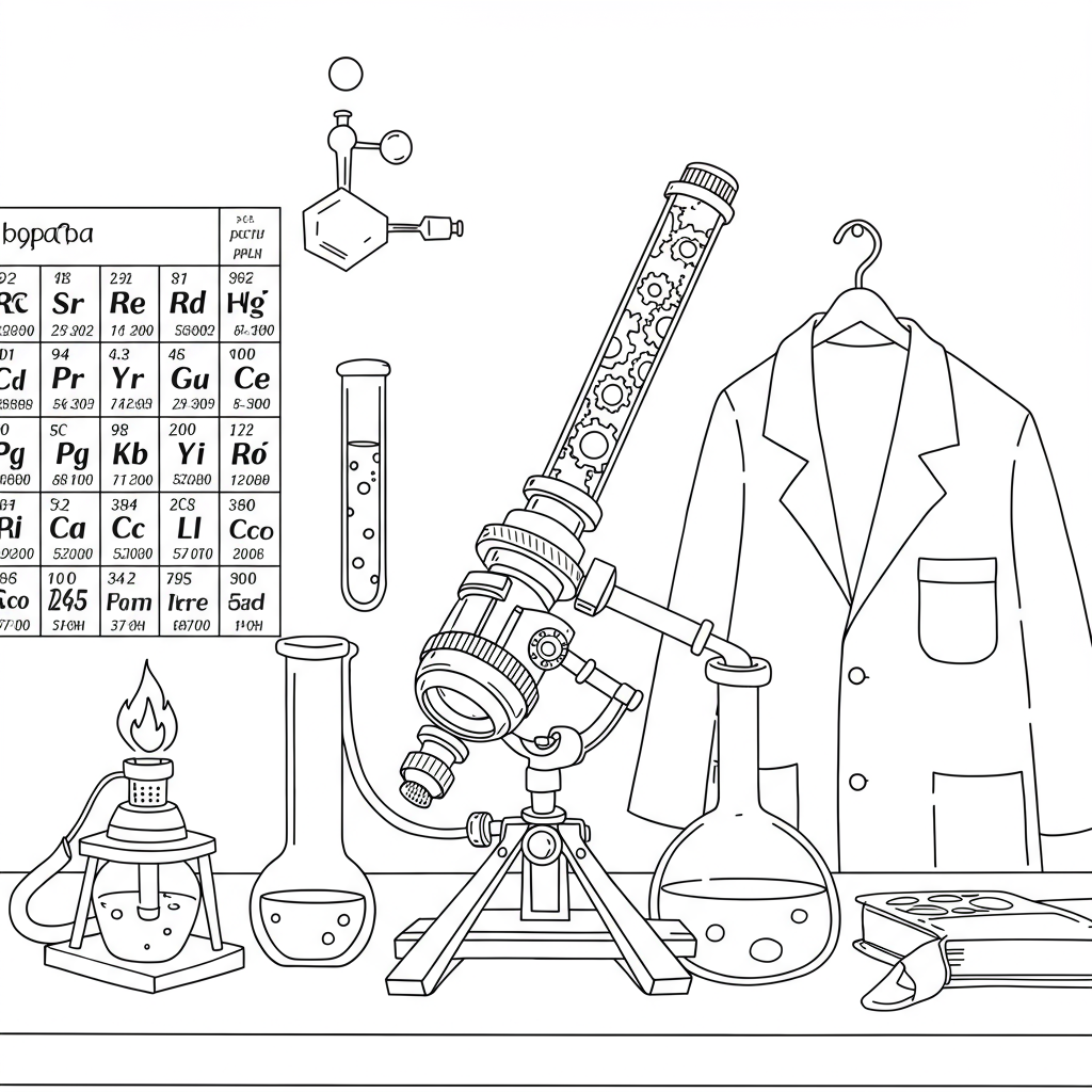 science tool coloring pages