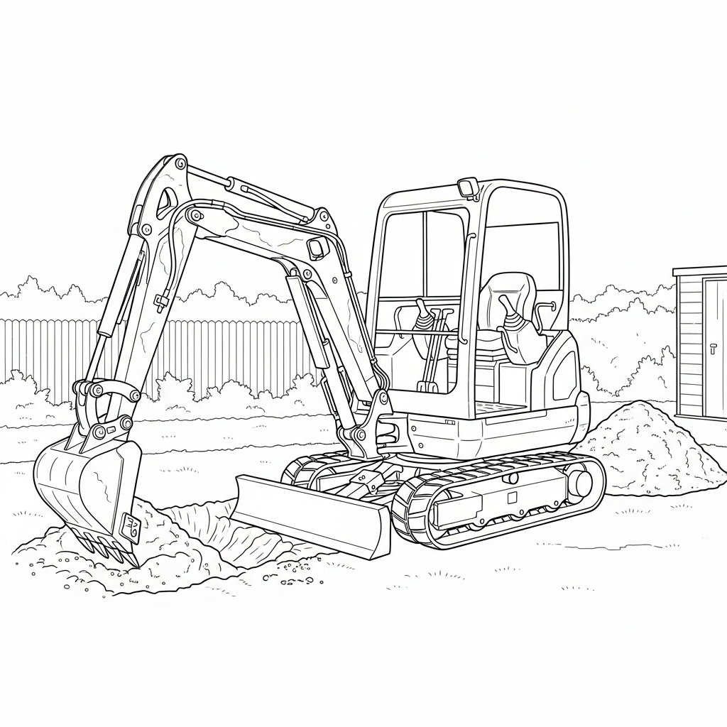 excavator to color