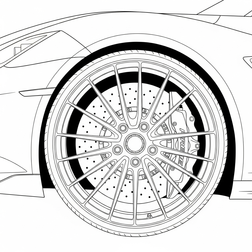Coloring Rims Paper Cool Rims Drawing