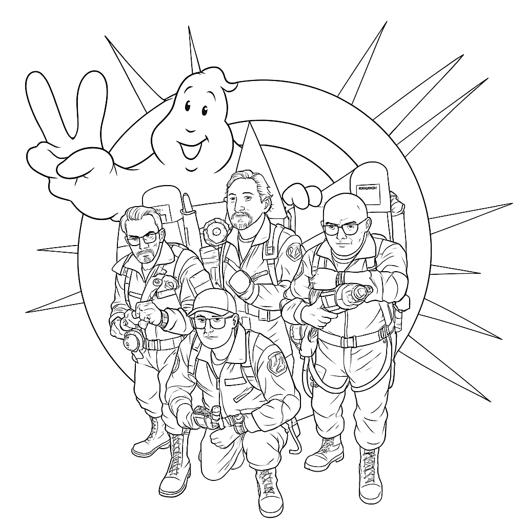 Ghostbusters Coloring Pages - Coloring.app, image size:1024x1024