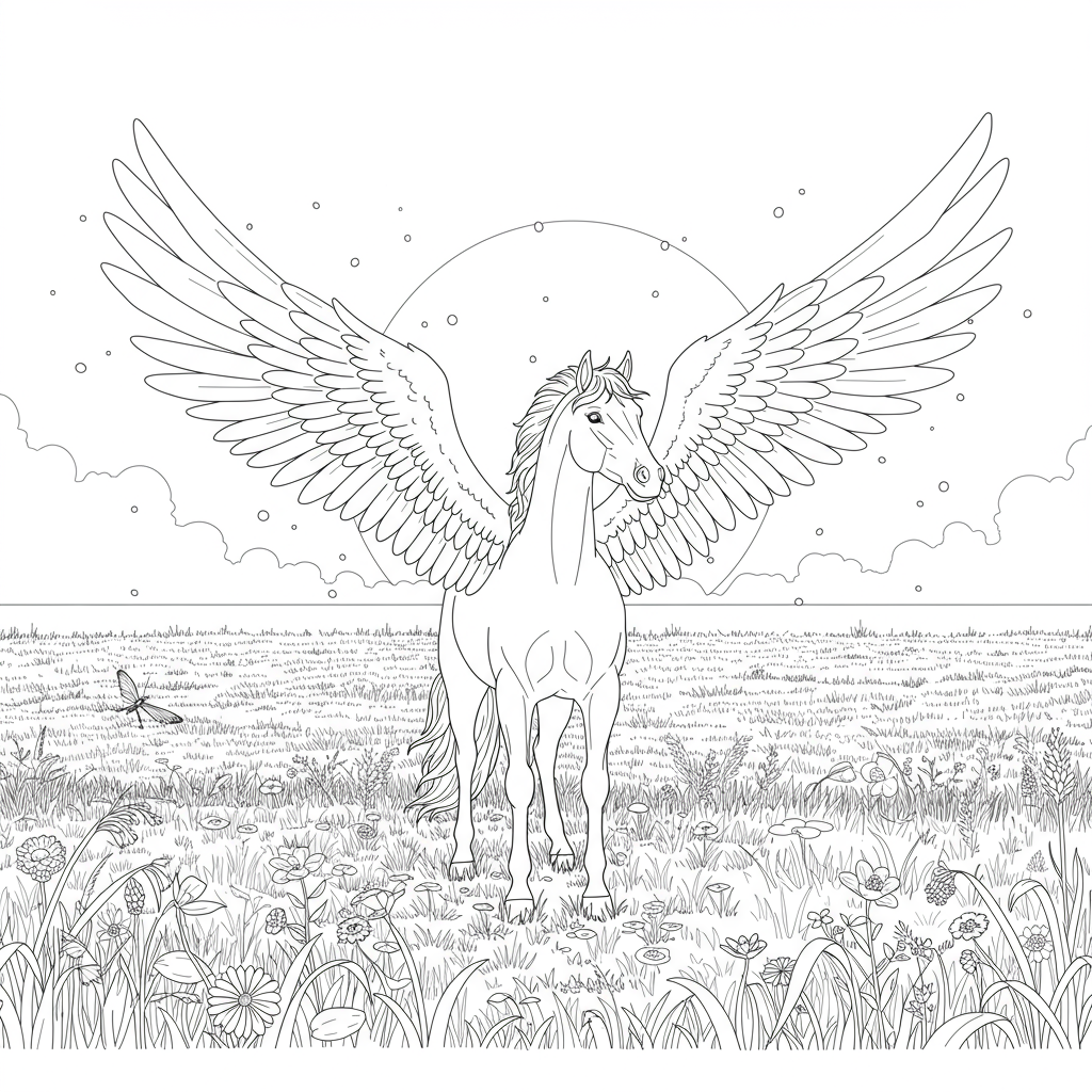 Pegasus Coloring Pages - Coloring.app