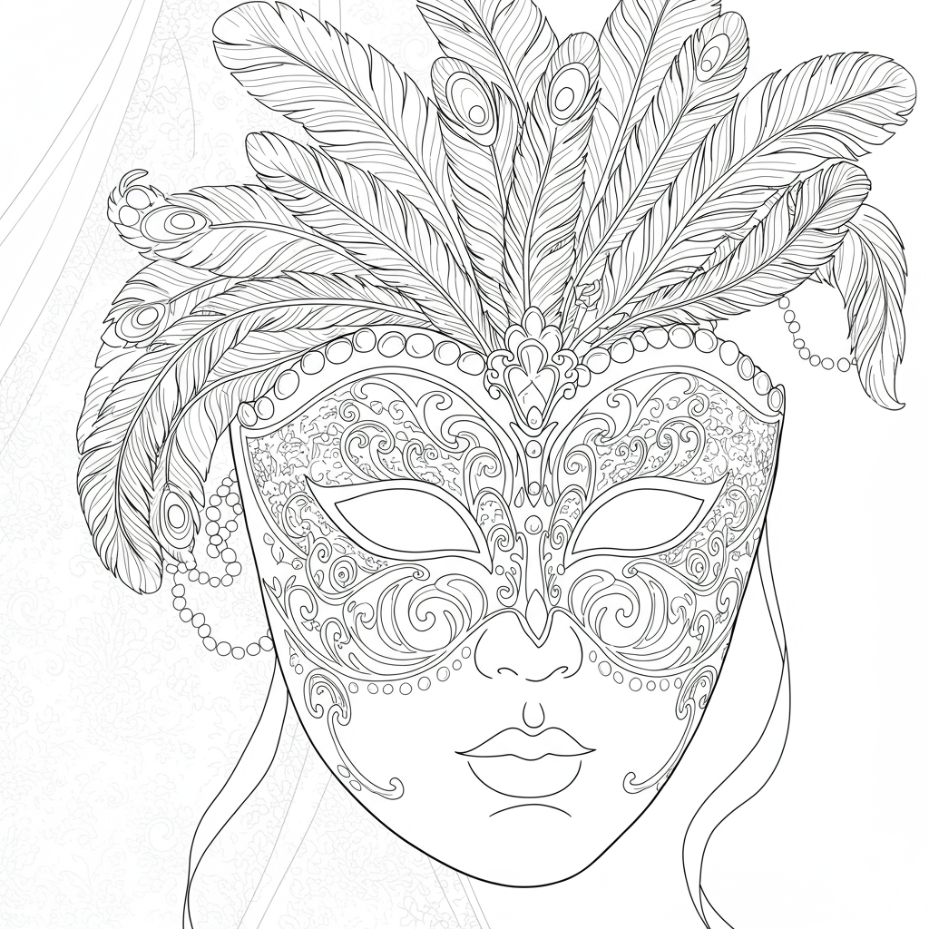 venetian carnival mask template