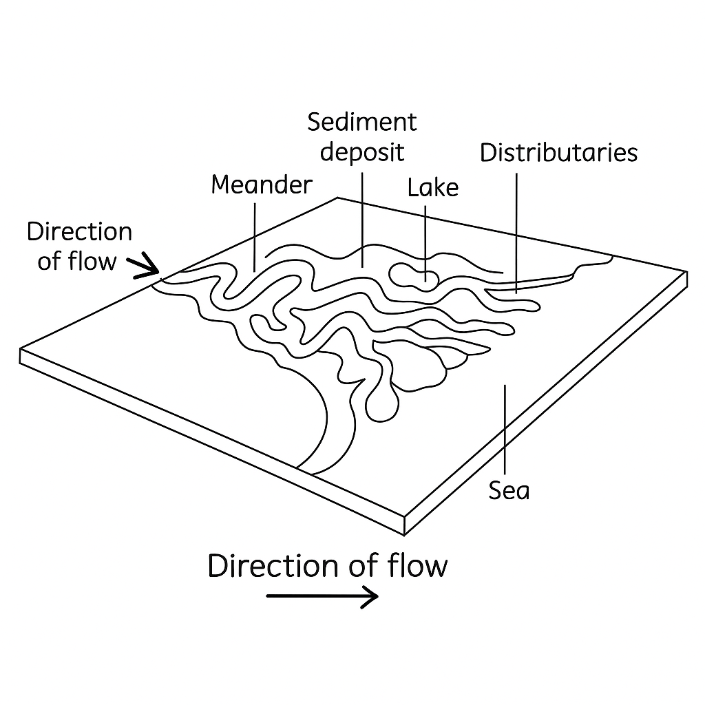 Simple River Delta Diagram