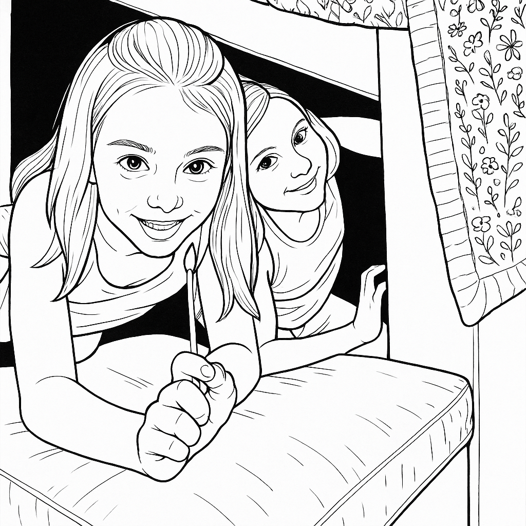 blanket fort coloring page