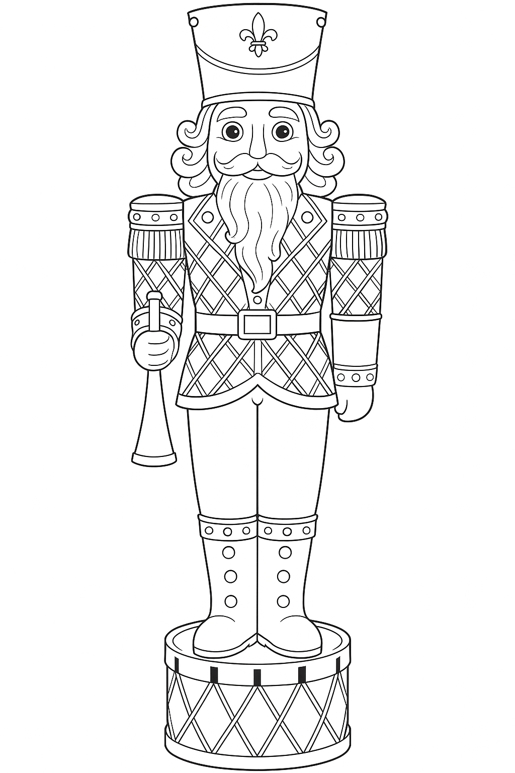 Grand Nutcracker Soldier - Coloring.app, image size:1024x1536