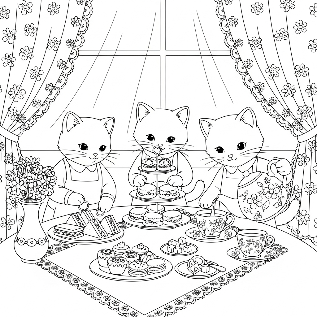 tea coloring pages printable