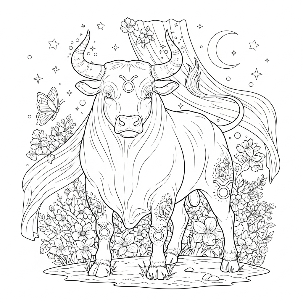 Taurus Line Work Taurus Bull Line Drawing