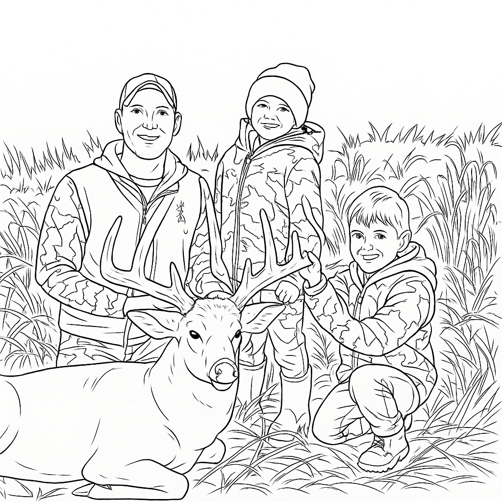 Deer Hunting Coloring Pages For Adults