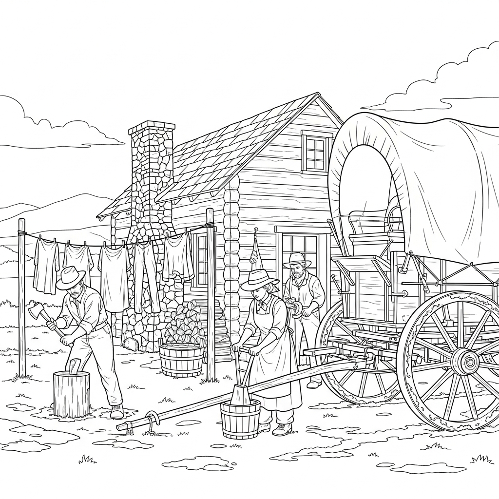 wagon coloring pages to print