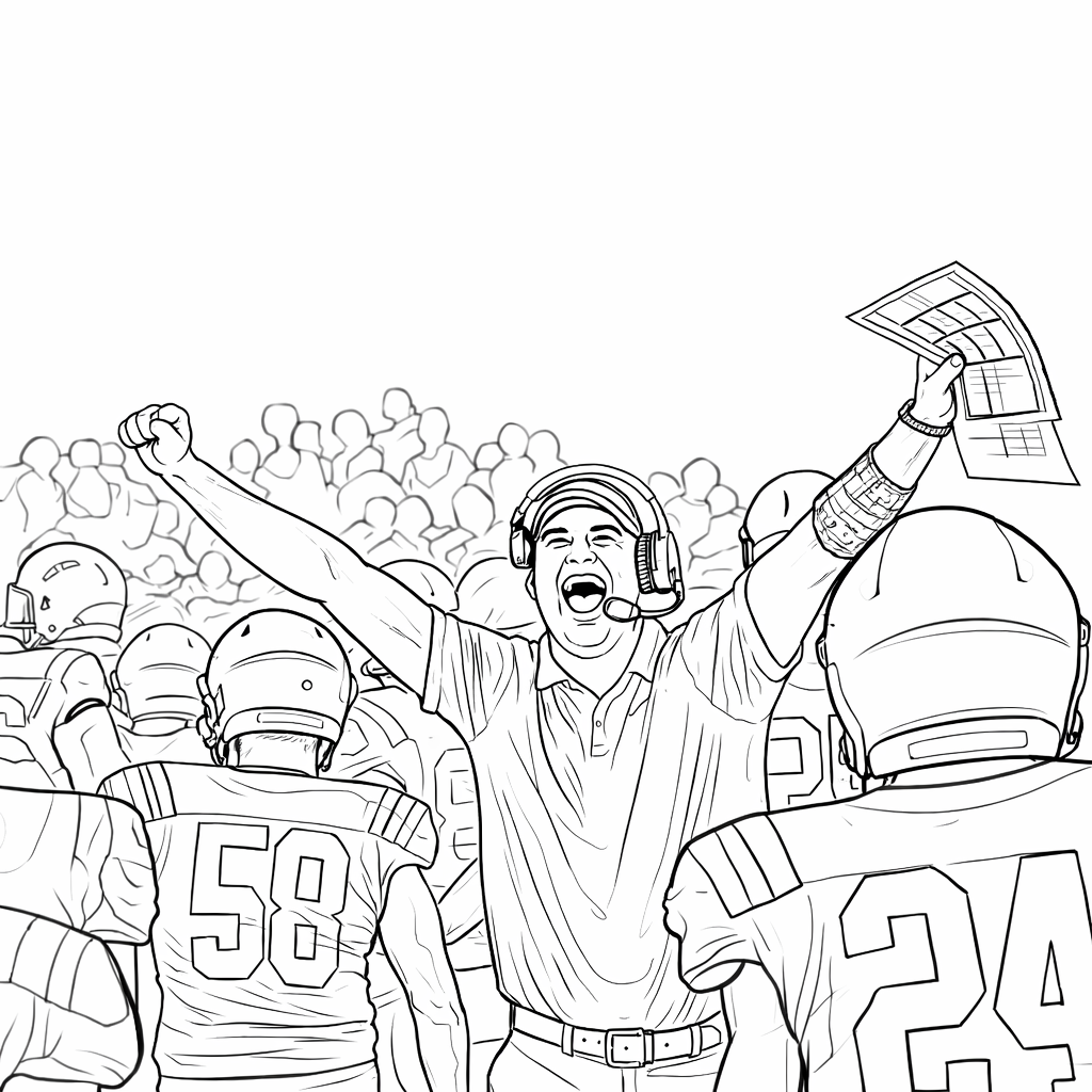 Football Coach Coloring Pages