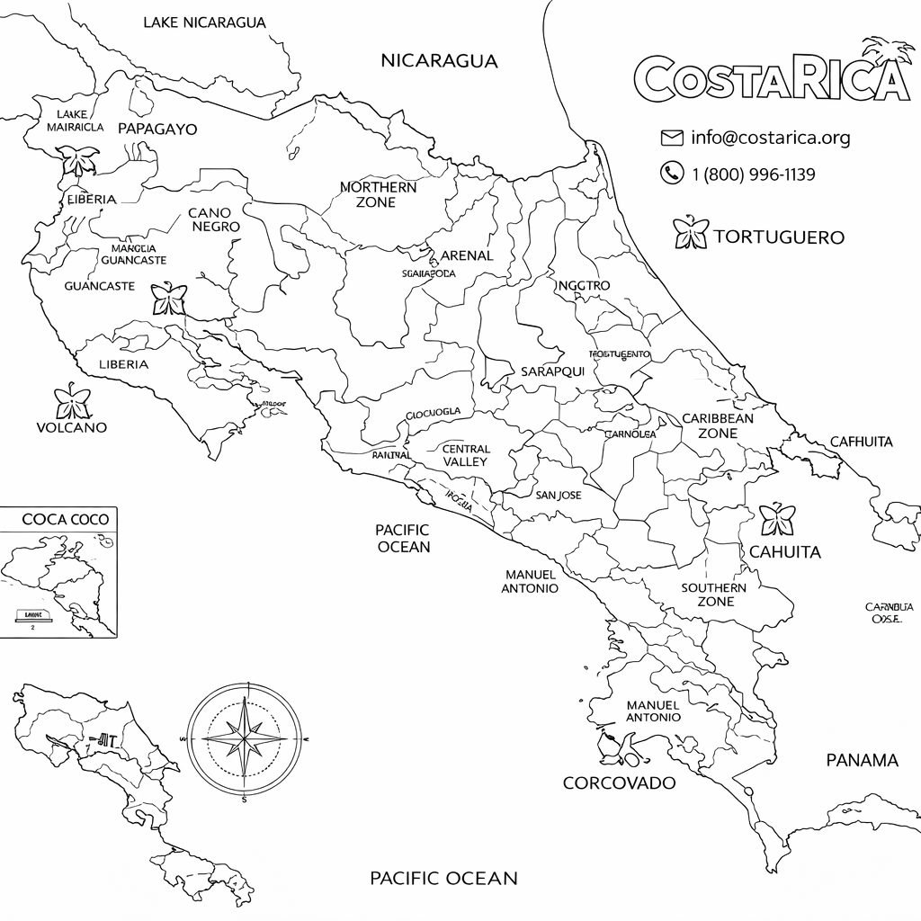 Printable Map Costa Rica Printable Blank World