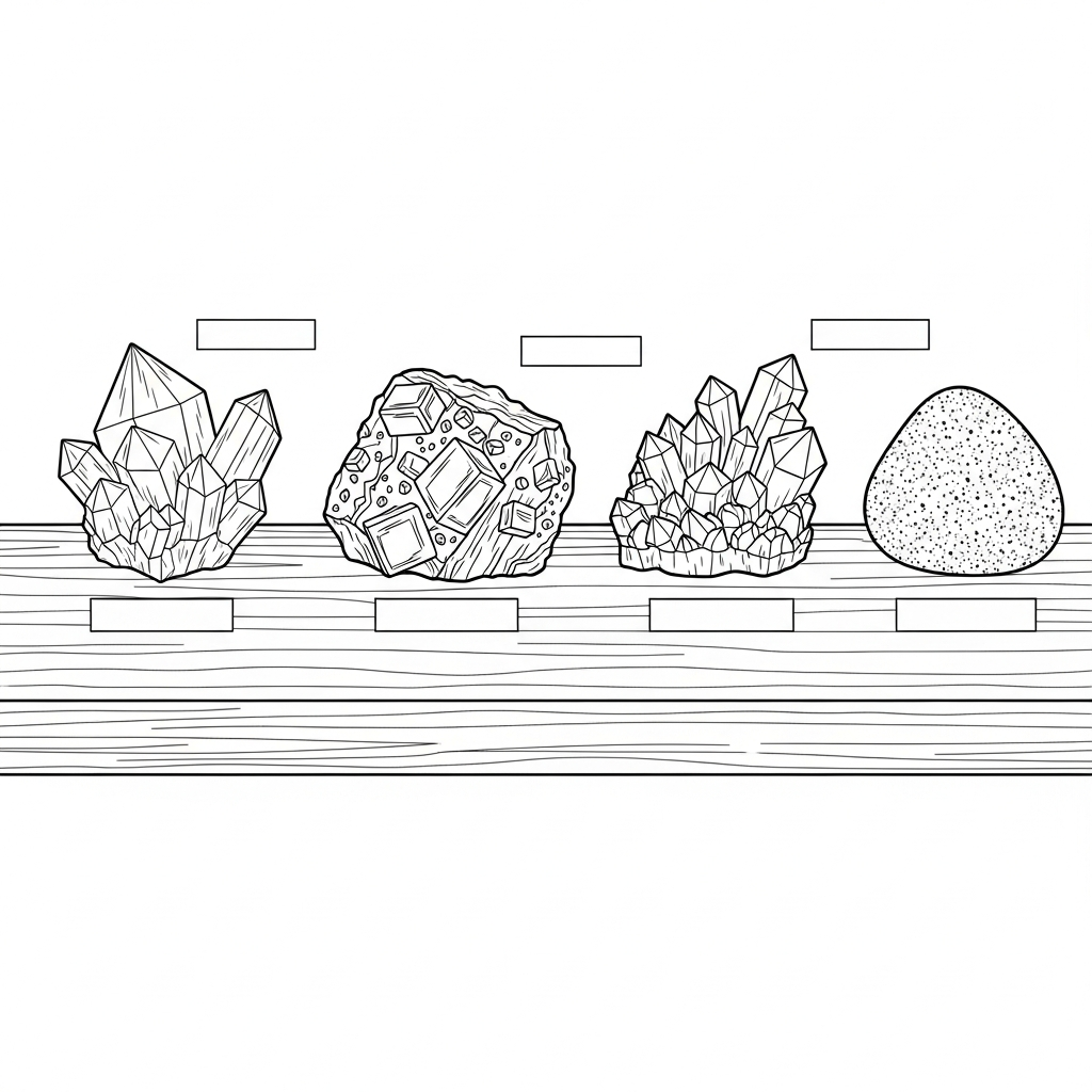 Coloring Shaped Rocks Material Free Rocks And Minerals Coloring Pages