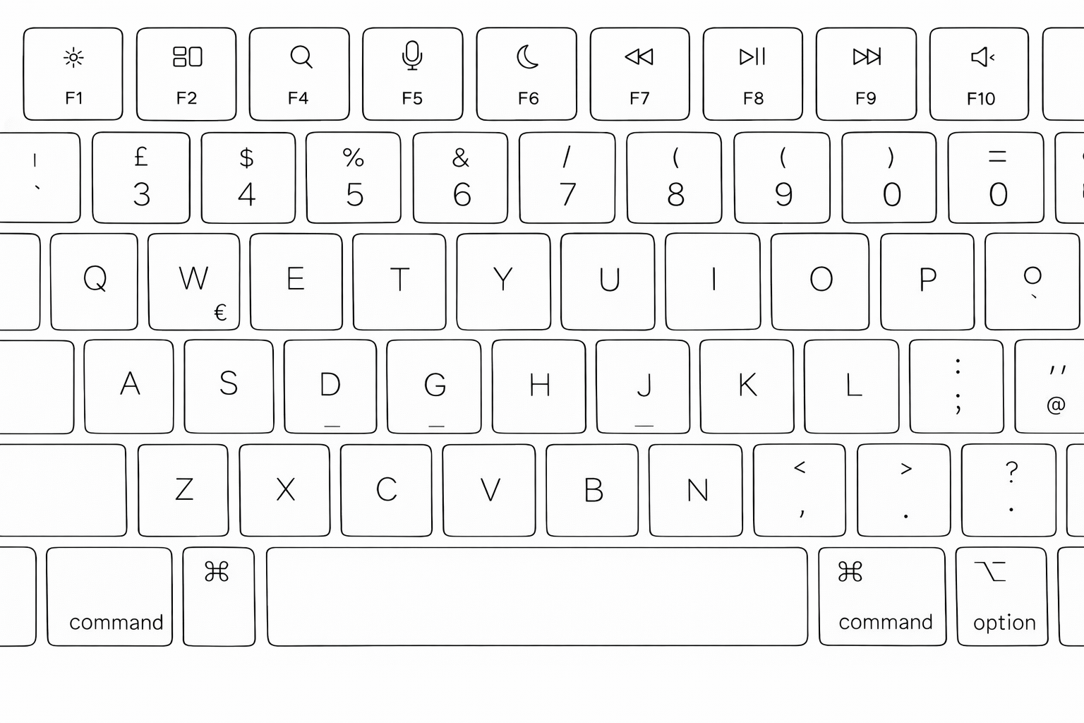 computer keyboard layout - coloring.app