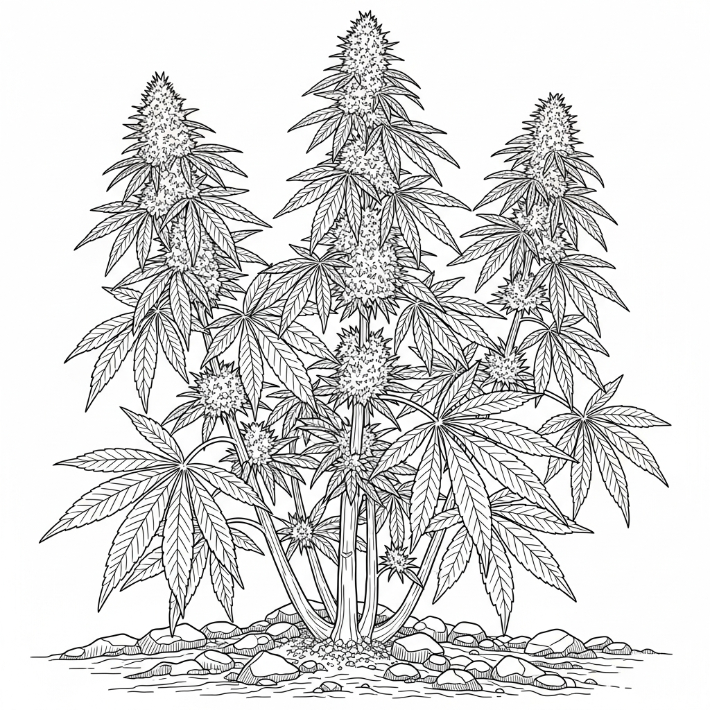 Amazing How To Draw A Weed Plant Gallery