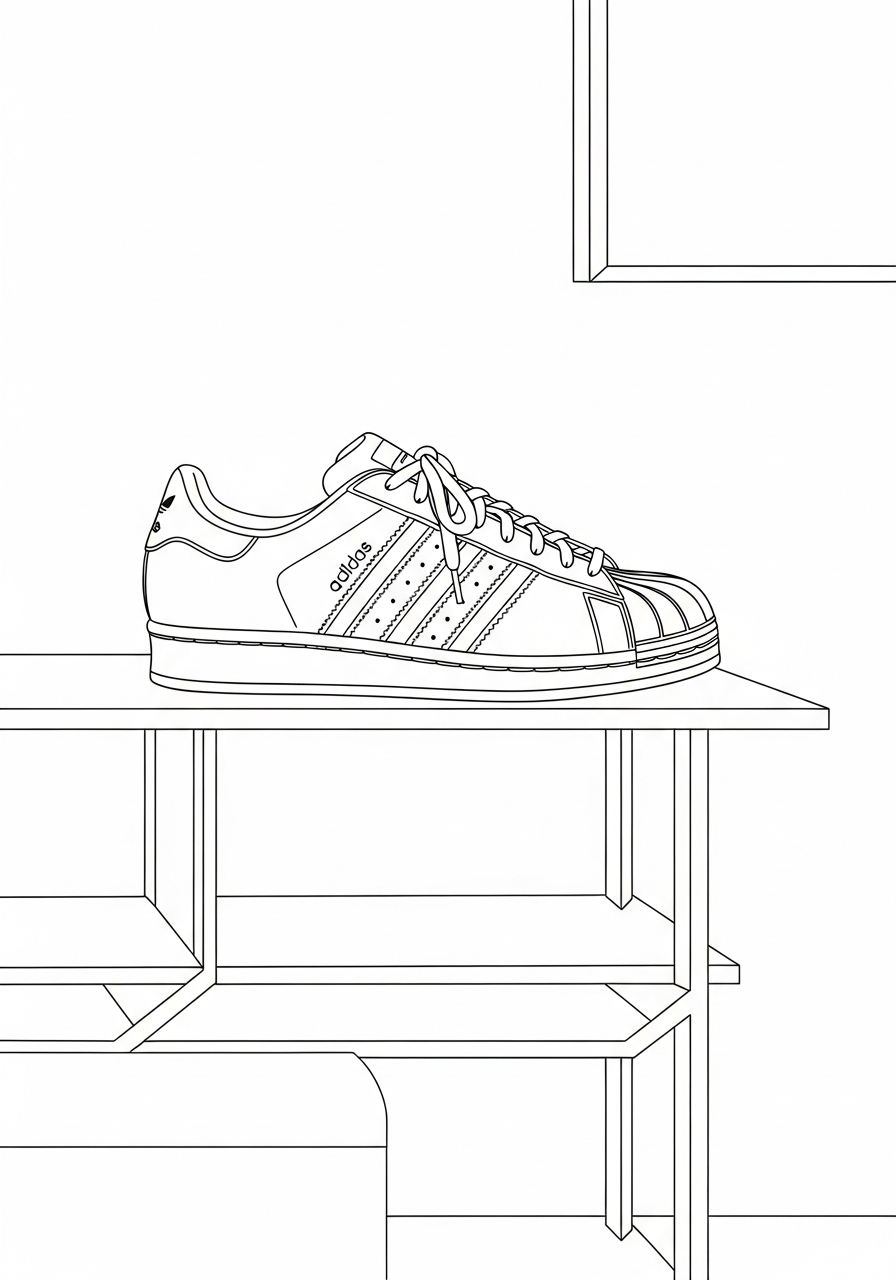 adidas superstar drawing