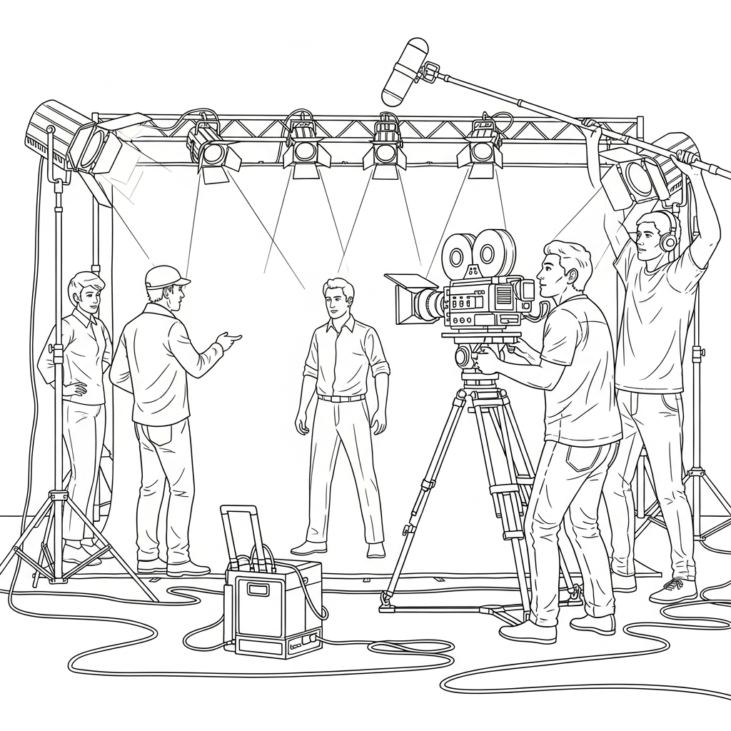 Film Shooting Drawing
